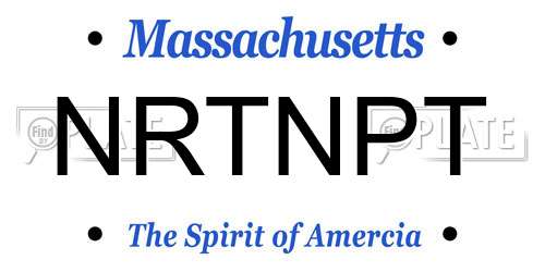 NRTNPT Massachusetts License Plate