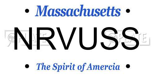 NRVUSS Massachusetts License Plate