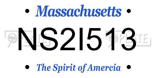 NS2I513 Massachusetts License Plate