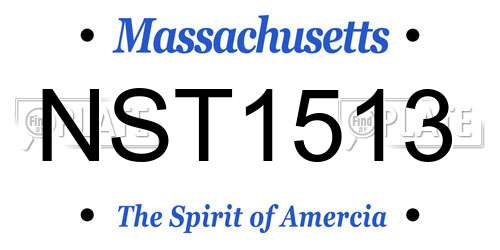 NST1513 Massachusetts License Plate