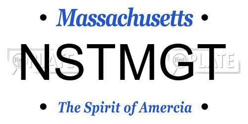 NSTMGT Massachusetts License Plate