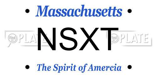 NSXT Massachusetts License Plate