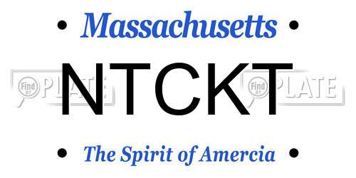 NTCKT Massachusetts License Plate