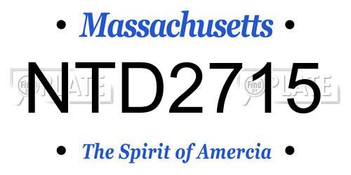 NTD2715 Massachusetts License Plate