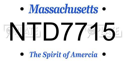 NTD7715 Massachusetts License Plate