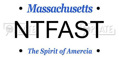 NTFAST Massachusetts License Plate