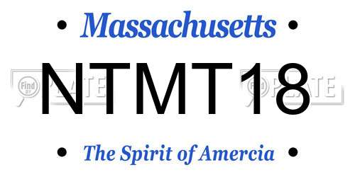 NTMT18 Massachusetts License Plate