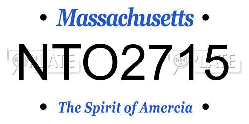 NTO2715 Massachusetts License Plate