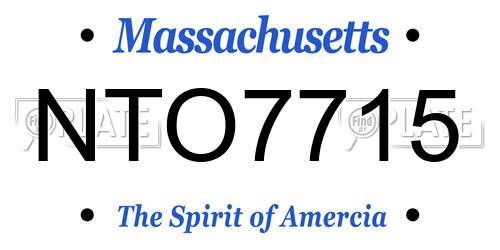 NTO7715 Massachusetts License Plate