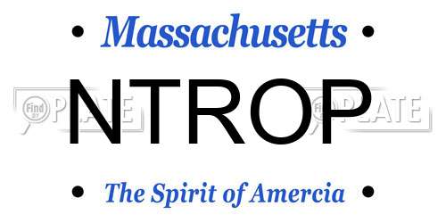 NTROP Massachusetts License Plate