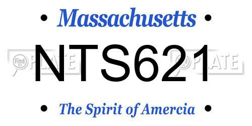 NTS621 Massachusetts License Plate
