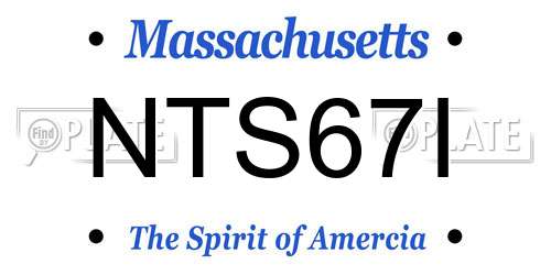 NTS67I Massachusetts License Plate