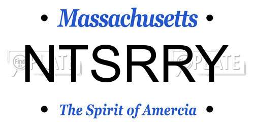 NTSRRY Massachusetts License Plate