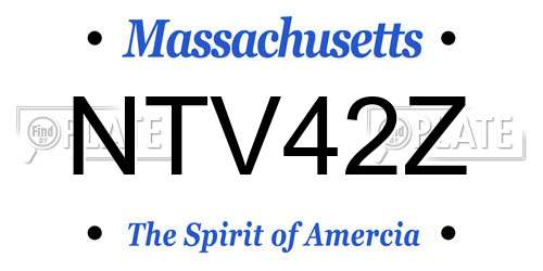 NTV42Z Massachusetts License Plate