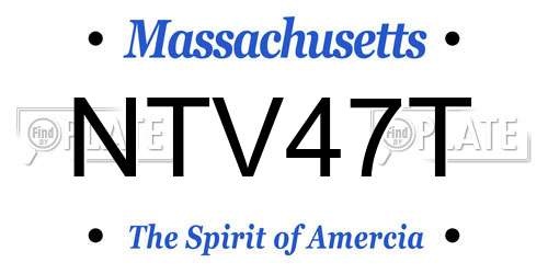 NTV47T Massachusetts License Plate