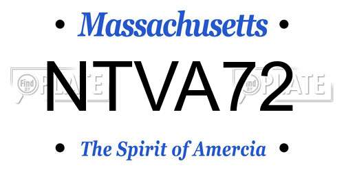 NTVA72 Massachusetts License Plate