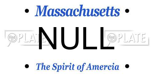 NULL license plate in MA state