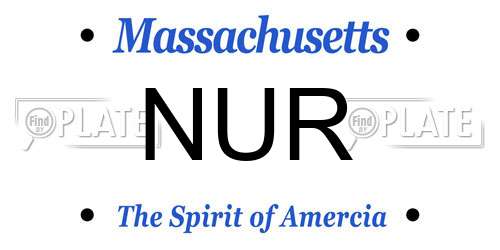 NUR Massachusetts License Plate