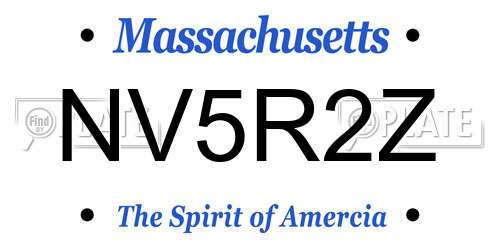 NV5R2Z Massachusetts License Plate