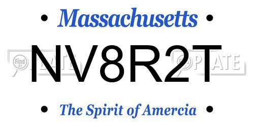 NV8R2T Massachusetts License Plate