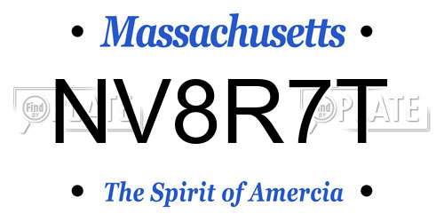 NV8R7T Massachusetts License Plate