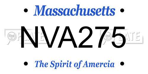 NVA275 Massachusetts License Plate