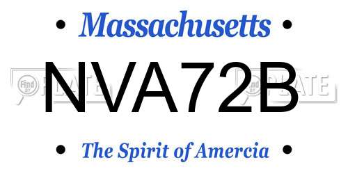 NVA72B Massachusetts License Plate