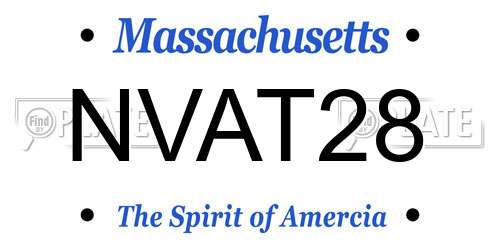 NVAT28 Massachusetts License Plate