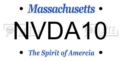 NVDA10 Massachusetts License Plate