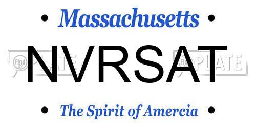 NVRSAT Massachusetts License Plate