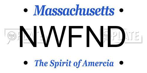 NWFND Massachusetts License Plate
