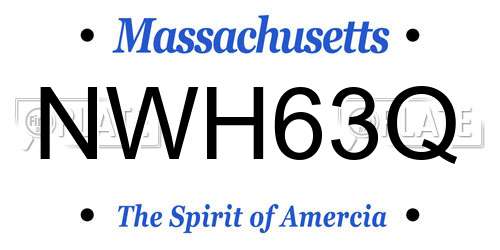 NWH63Q Massachusetts License Plate