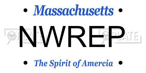 NWREP Massachusetts License Plate