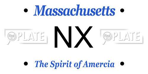 NX Massachusetts License Plate