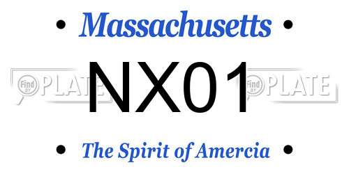 NX01 Massachusetts License Plate