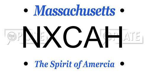 NXCAH Massachusetts License Plate
