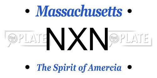 NXN Massachusetts License Plate