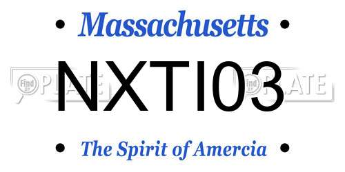 NXTI03 Massachusetts License Plate
