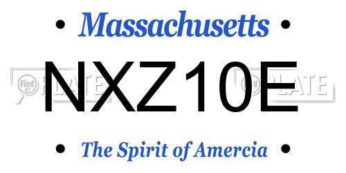 NXZ10E Massachusetts License Plate