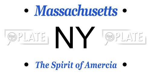 NY Massachusetts License Plate