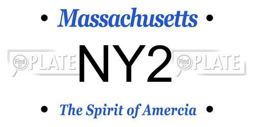 NY2 Massachusetts License Plate