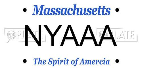 NYAAA Massachusetts License Plate