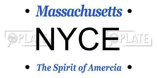 NYCE Massachusetts License Plate