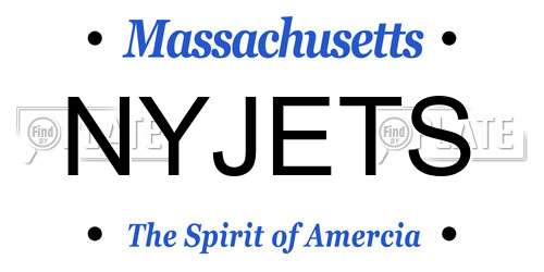 NYJETS Massachusetts License Plate