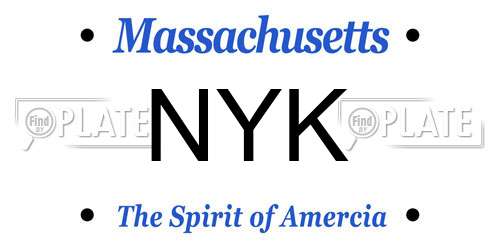 NYK Massachusetts License Plate
