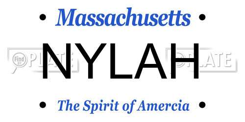 NYLAH Massachusetts License Plate