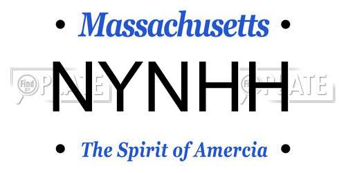NYNHH Massachusetts License Plate