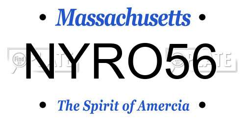 NYRO56 Massachusetts License Plate