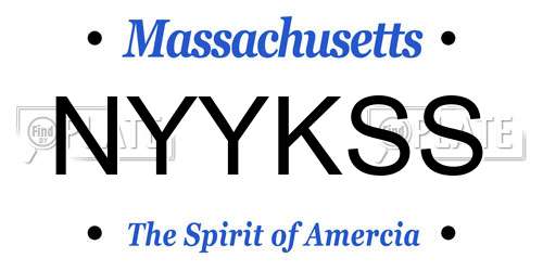 NYYKSS Massachusetts License Plate