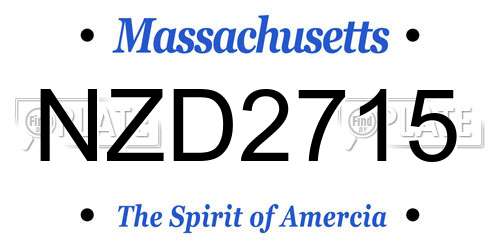 NZD2715 Massachusetts License Plate
